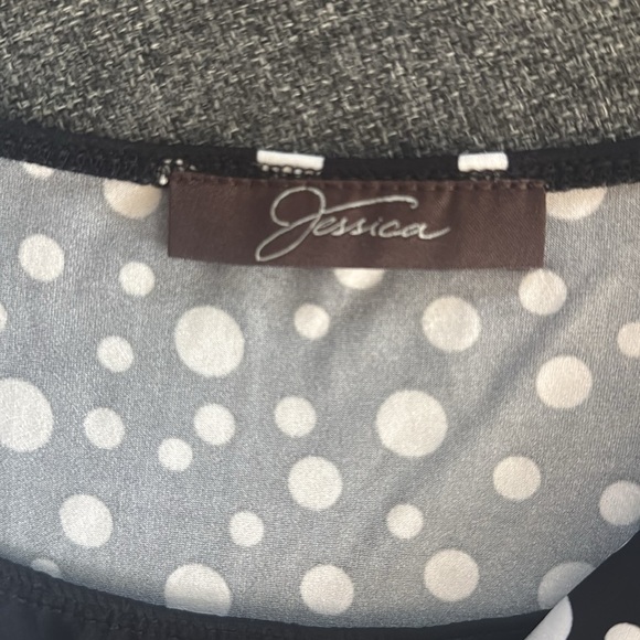 Jessica Polka Dot Classic Black and White Midi Dress. Size Small. - Picture 8 of 10